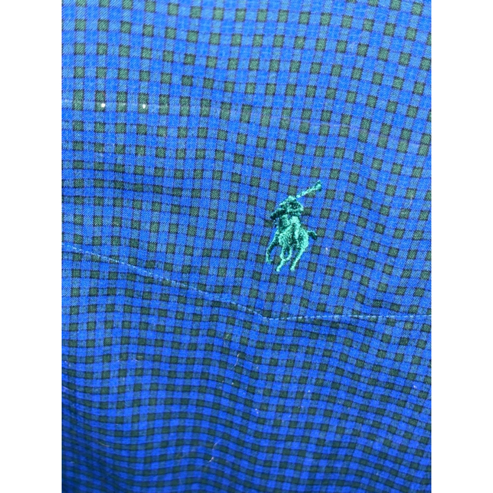 Men's Ralph Lauren Button-Down Shirt XL Blue Green Checkered - Picture 4 of 4
